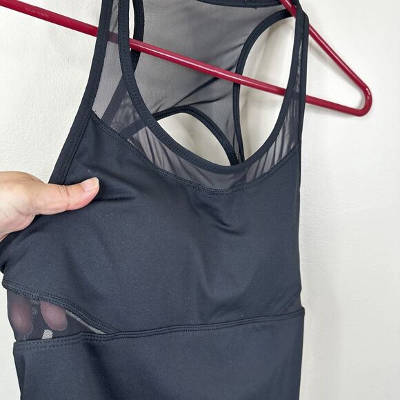 NEW Fabletics Tropez Performance Dress Womens L Black Stretch Tennis Pickleball - Picture 3 of 8